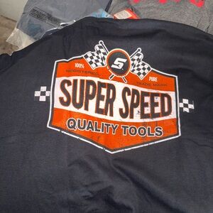 Super Speed Black and Orange Graphic Tee